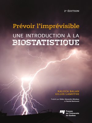 cover image of Une introduction à la biostatistique, 2e édition
